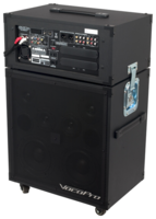 200W 4-CHANNEL MULTI-FORMAT PORTABLE P.A. SYSTEM WITH DIGITAL RECORDER AND 2 WIRELESS MICS